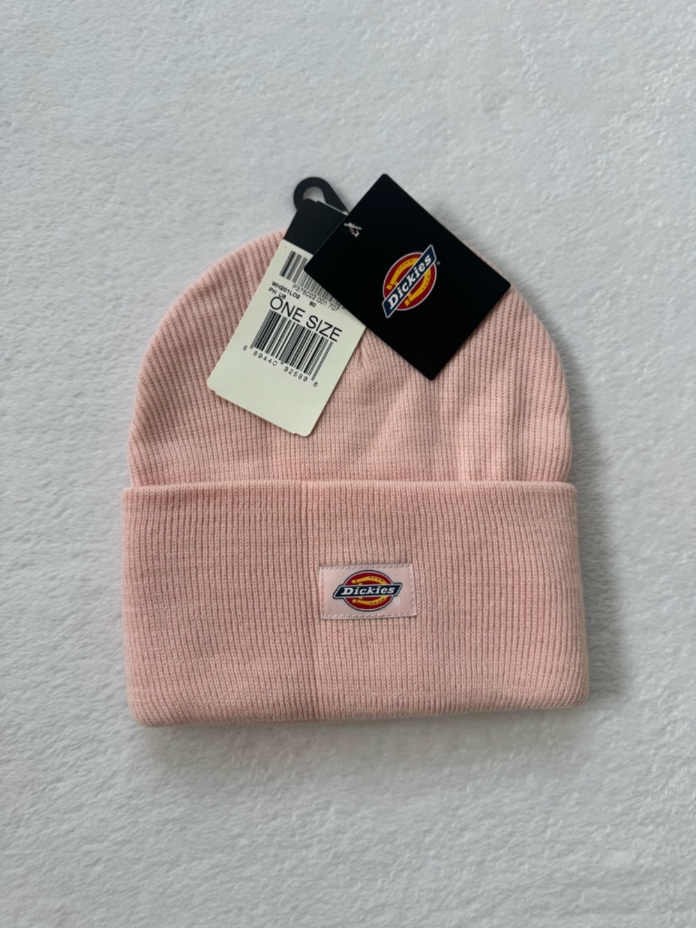 Dickies Light Pink Ribbed Cuffed Beanie
